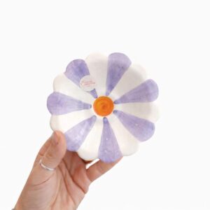 Piattino fiore viola