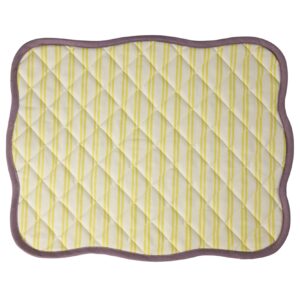 Tovaglietta rigata bianco/gialla